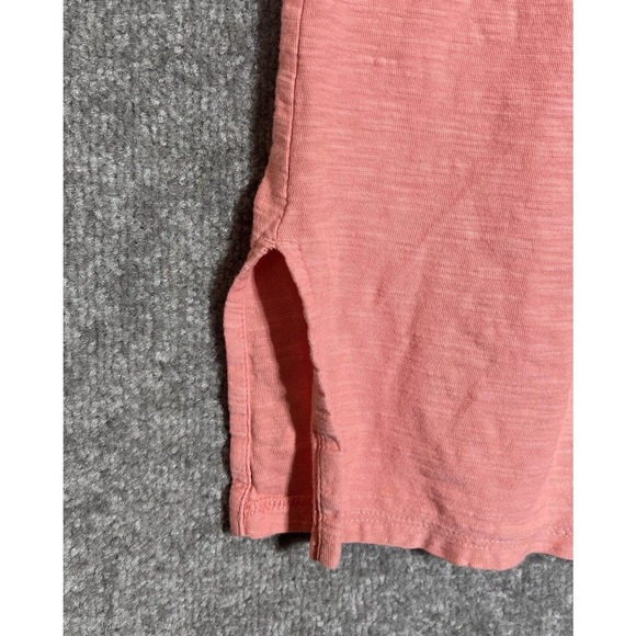 J Jill Deep V-Neck‎ Drawstring Waist Top Womens Size Large Peach Pima Cotton - Picture 8 of 9